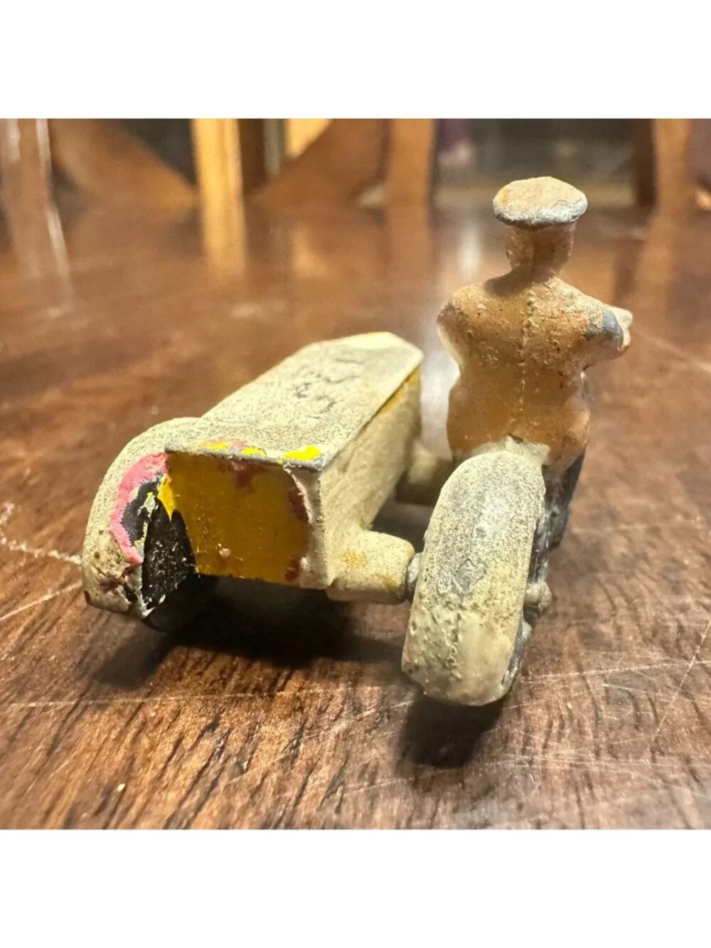 Vintage Dinky Toys Motorcycle with Side Car Die Cast Metal Model